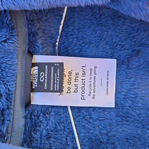 NWT The North Face Osito 1/4 Zip Pullover Jacket Coat Shady Blue Size S Pocket** - Picture 4 of 5